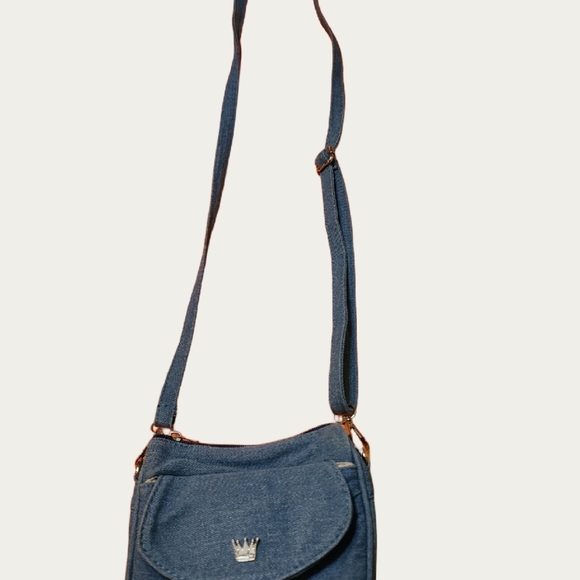 SPRING Denim MINI PURSE KING CROSSBODY Bag. LIKE NEW Condition - Picture 11 of 13